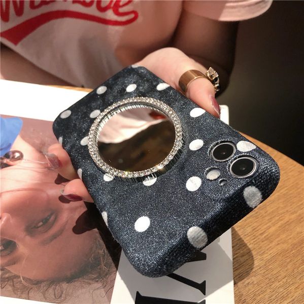 

xbx01 durable velvet case for iphone12pro with mirror protective back cover