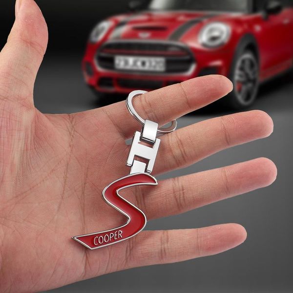 

keychains 1pcs car keychain metal s letter mark key pendant buckle ring accessory for mini cooper, Silver