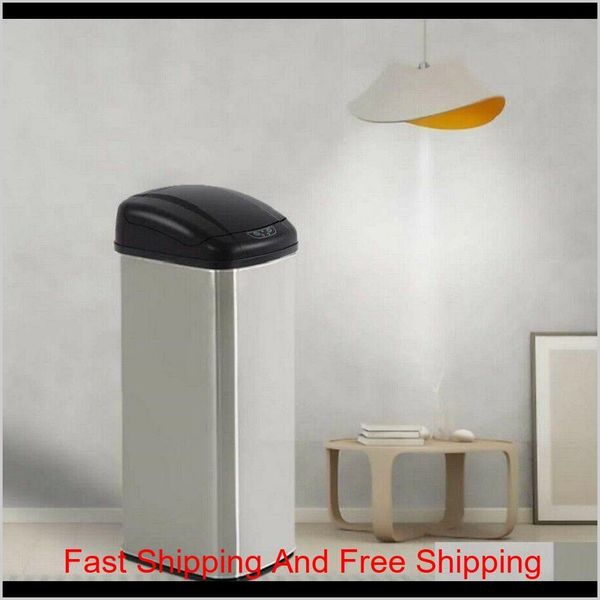 

new 13 gallon touch-sensor matic stainless-steel trash qylqkd pthome