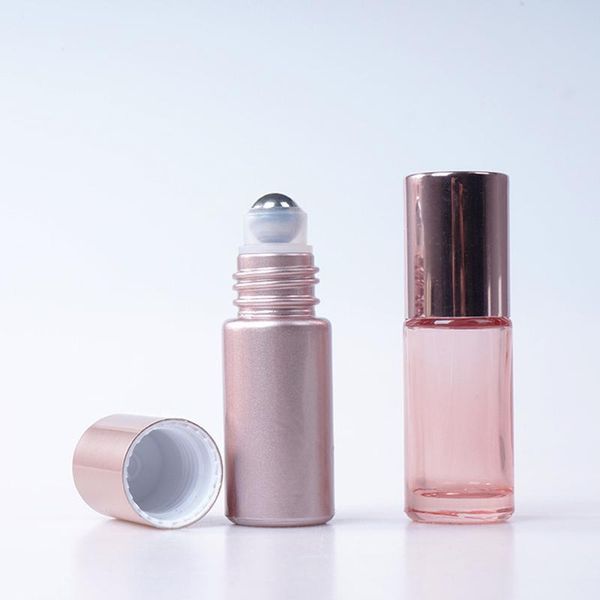 

storage bottles & jars 5ml 12pcs/lot empty roller with stainless steel balls essential oil roll on portable perfume vials