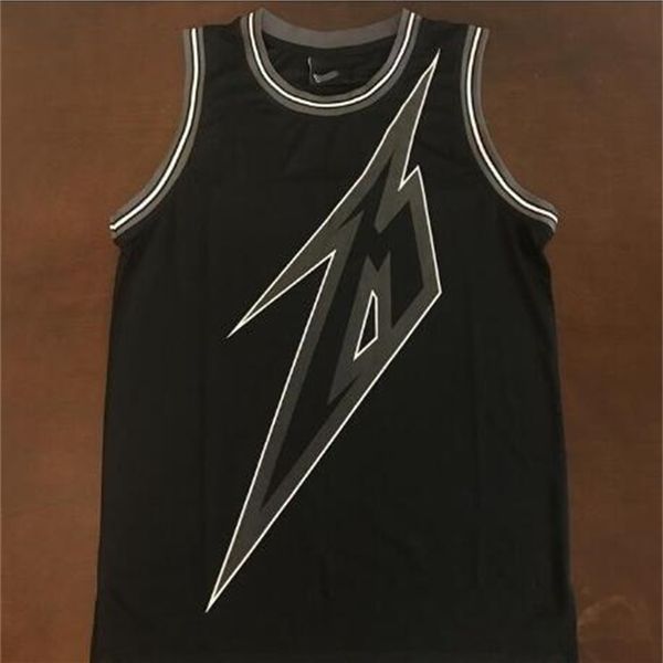 

rare 21s black 84 metallica ride the lighting 30th anniversary basketball jersey embroidery stitched size s-4xl or custom any name or number