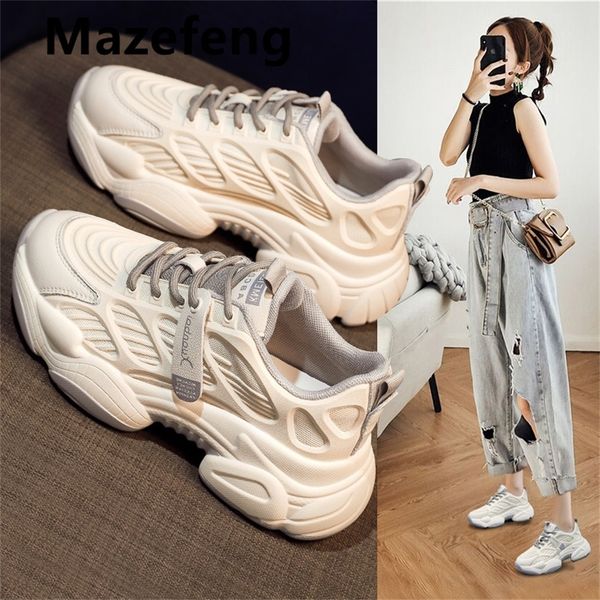 

women sneakers leather shoes spring trend casual flats sneakers female new fashion comfort white vulcanized platform shoes 35-40, Black;white