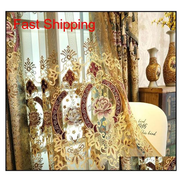 

modern european-style water-soluble embroidery curtains for living dini jlldtw xhlight