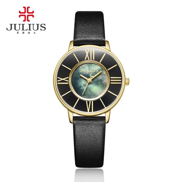 

wristwatches julius 961 women's watch japan quartz lady cute hours fashion clock bracelet leather school girl's birthday gift no b, Slivery;brown