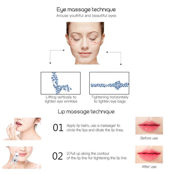 

handy face eye massager wand eye roller beauty device high frequency vibrating massager dark circle remover firming skin care 49