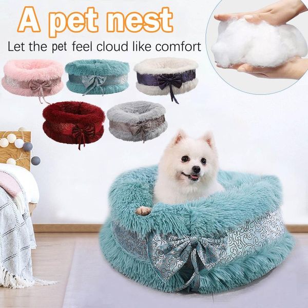 

gatos cat beds mats comfortable plush kennel dogs pet litter deep sleep cat litter sleeping bed cute accessories camas
