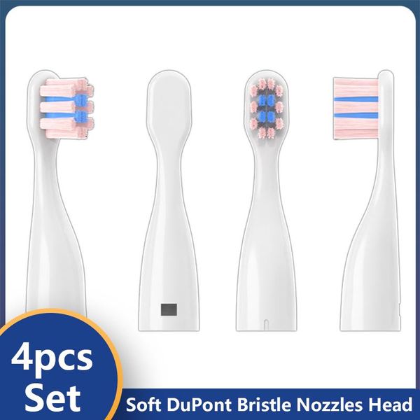 

smart electric toothbrush 4pcs replacement for saky b2 b32 kidelectric heads sonic replaceable tooth brush head soft bristle