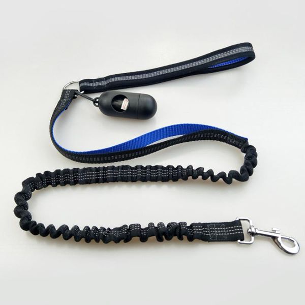 

dog collars & leashes pet dogs multi-function running reflective pull leash traction rope with waste bag dispenser nylon material basic