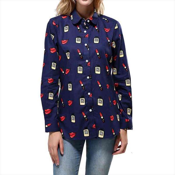 

style women blouses pattern cotton shirts long sleeve floral women clothes casual plus size turn-down collar cotton blouses, White