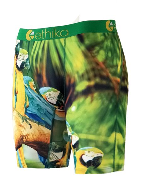 

men's parrot underwear boxers trunk hip hop rock excise underwear skateboard street fashion streched legging, Black;white