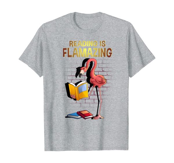 

cool reading is flamazing | funny flamingo book reader gift t-shirt, White;black