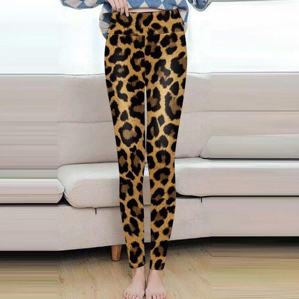 

women's leggings thermal tights winter warm leopard printed plus velvet ladies stretch high waist keep warmer thick a40, Black