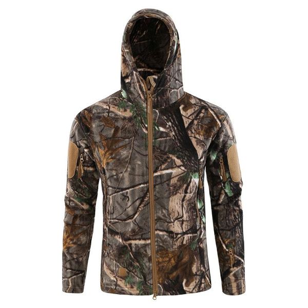 

men's jackets tactical fleece clothing military soft shell casual hooded camouflage jacket men thermal army coat, Black;brown