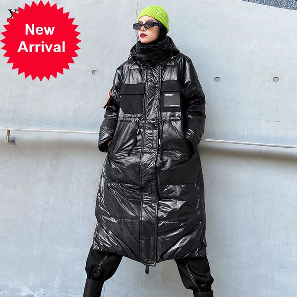 

xitao small fresh full sleeve pocket 2021 winter goddess fan minority casual style down coat zy1681, Black