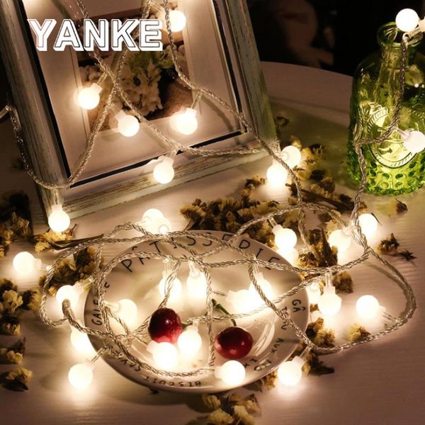 

led string lights usb/battery 1.5m 3m 6m holiday lights decoration for home hammer ball waterproof outdoor wedding party lamp
