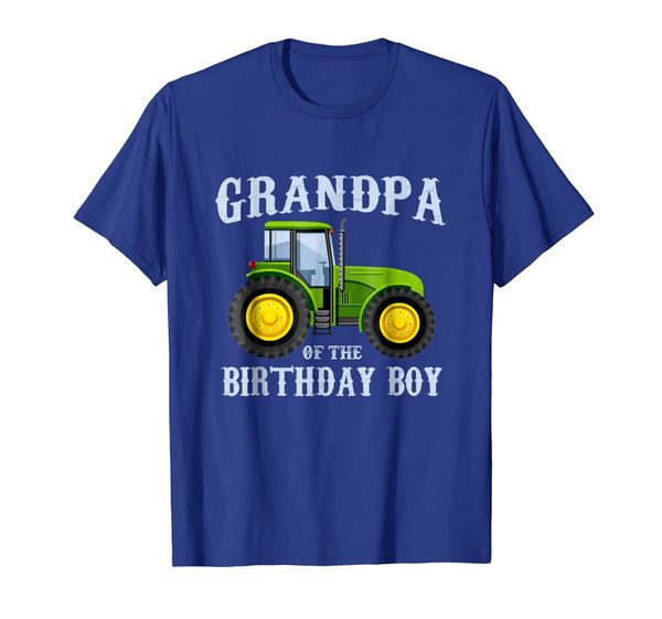 

Grandpa Of The Birthday Boy Tractor T Shirt Matching Family, White;black