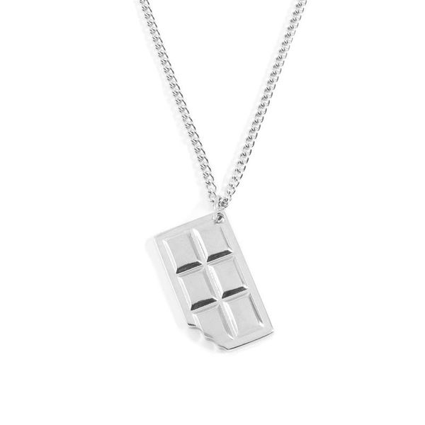

chains creative personality wild retro titanium steel spiral long pendant necklace cuban couple hip hop trend punk street accessories, Silver