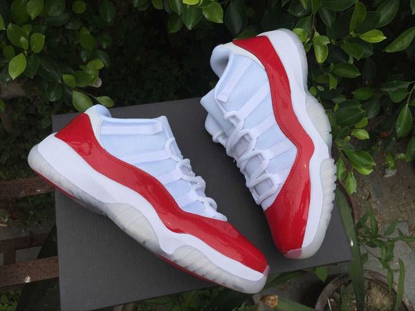 

white red 11 basketball shoes real carbon fiber jumpman 11s fashion designer trainers sneakers come with boxv0aq