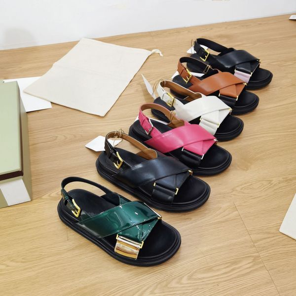 

genuine leather sandal women designer shoes luxury platform sandals summer casual shoe comfortable without tubbing your feet size 35-40 xx-0, Black