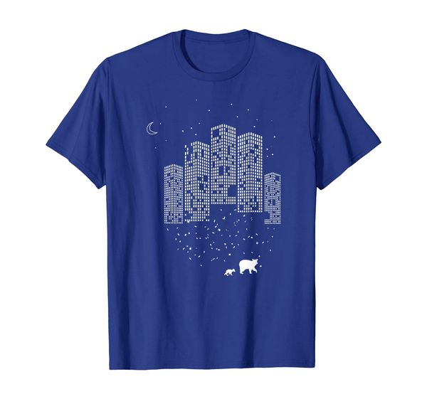 

City Lights over Bears Cute Urban Cityscape Night Sky Gift T-Shirt, Mainly pictures