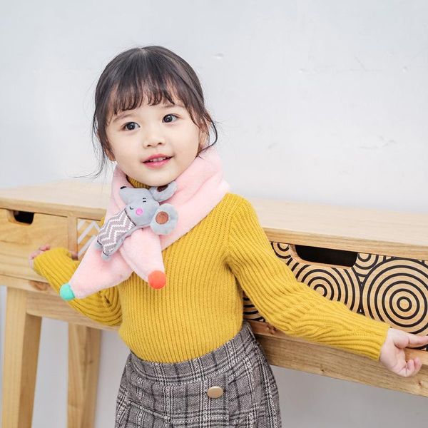 

scarves winter children's scarf baby soft warm fashionable versatile neck covers for boys and girls tide, Blue;gray