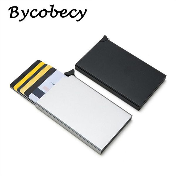 

wallets bisi goro gray metal box wallet single black blue men aluminum holder 2021 slim rfid protector card cases, Red;black