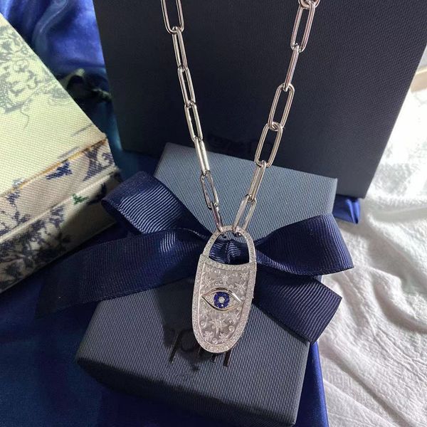 

70% off home eye necklace, female hip-hop clavicle chain gift to girlfriend tiktok red pendant vibrato, Silver