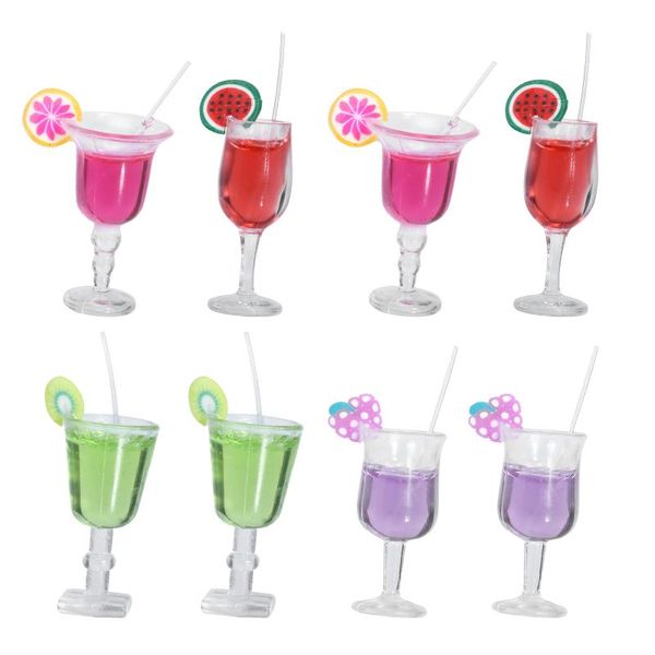 

forks 8pcs mini house cocktail adornment miniature ornament resin craft decor
