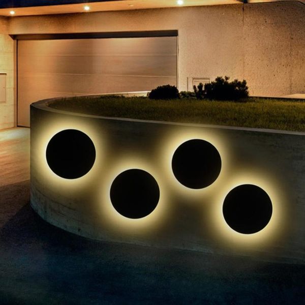 

led wall light round/square outdoor waterproof porch light modern simple wall lamp l garages villa corridor aisle
