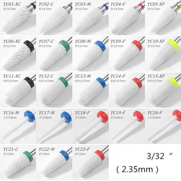 

nail art kits 1 pc cylinder ceramics & alloy drill bit tungsten steel rotary milling cutter bits for manicure electric tool kit