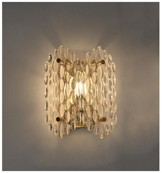 

wall lamp light luxury crystal living room bedroom bedside aisle corridor el villa tv background