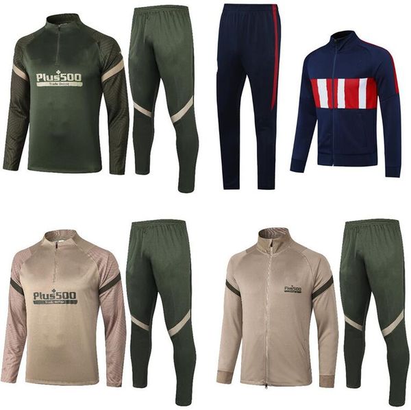 

2021 22 madrid survetement jacket training suit soccer tracksuits atletico tracksuit football setww, Black