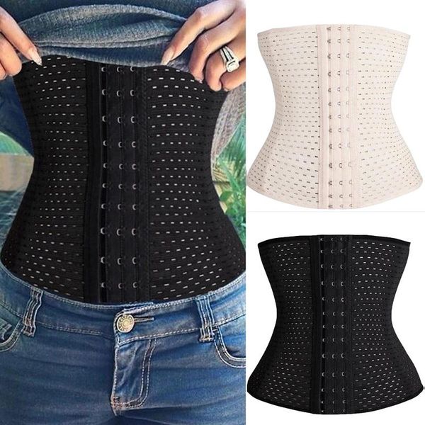 

belts women latex waist trainer body shaper with zipper cincher corset slimming belt fitness sheath shapewear plus size xxl, Black;brown