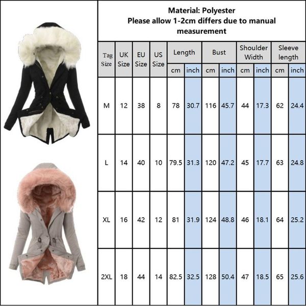 

women parkas winter coats hooded thick cotton fur collar warm female jacket fashion mid long wadded waist design outwear d20, Black