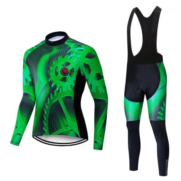 

racing sets teleyi pro cycling jersey set long sleeve breathable mtb bike clothes wear bicycle clothing ropa1, Black;blue