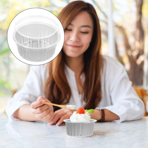 

storage bottles & jars 25pcs durable dessert cups ice cream cake boxes with covers