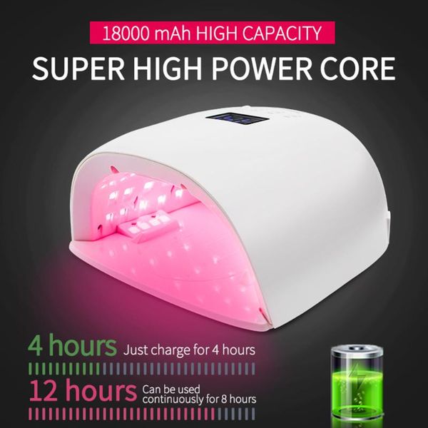 

nail dryers wireless uv led baking lamp with lcd screen dryer professional manicure gel light lamps accessories