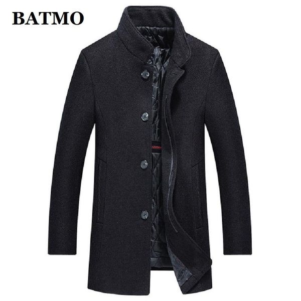 

men's wool & blends batmo arrival winter trench coat men,men's casual jackets,plus-size m-4xl al51, Black