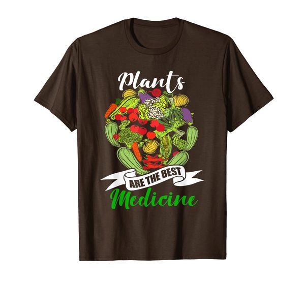

plants are the medicine vegan t-shirt wfpbd veggie tee, White;black