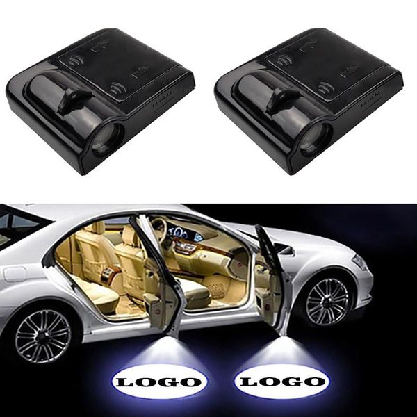 

interior&external lights 2pcs car door logo light welcome lamp laser universal wireless projector atmosphere led ambient decoration