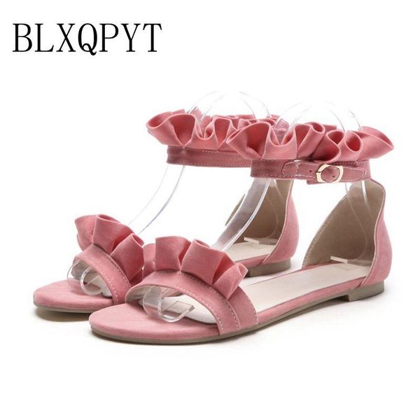 

sandals blxqpyt sandalias mujer super size 31-52 shoes women bottom high heels sapato feminino summer style chaussure femme 18-2, Black