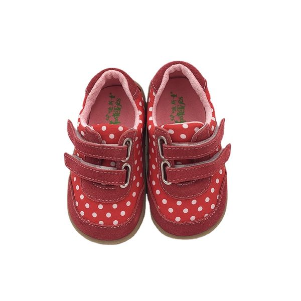 

kids 2021 toddler baby genuine leather + fabric shoe girls flower sneaker kid child causal trainer sequin flat barefoot, Black;red