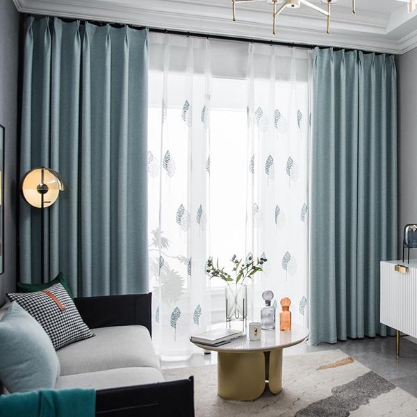 

curtain & drapes hooks fabric wire material cloth living room luxury curtains blackout european cortinas de salon home items ea60cl