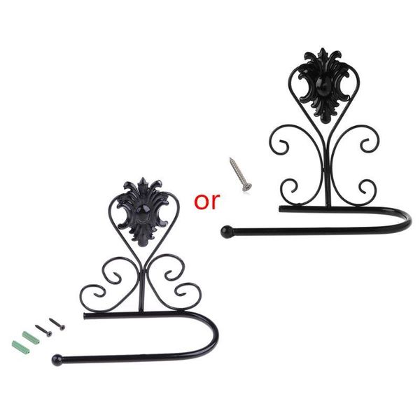 

toilet paper holders 2021 vintage iron towel roll holder bathroom wall mount rack black