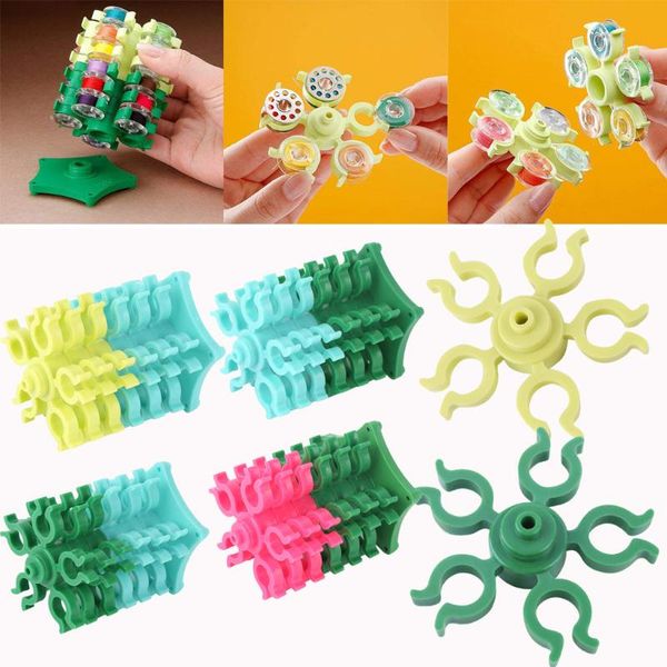 

sewing notions & tools plastic bobbin stand 2021 thread holder clamp clips column rack for embroidery costura bobbins, Black