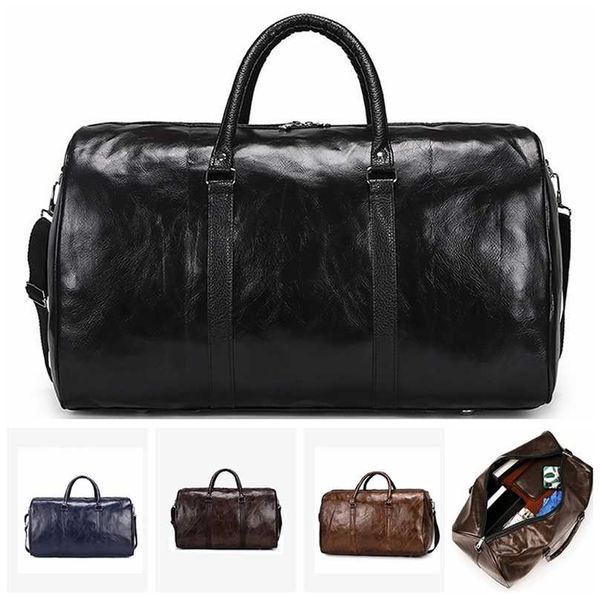 

leather travel bag large duffle independent big fitness s handbag luggage shoulder men business suitcase pu 211118