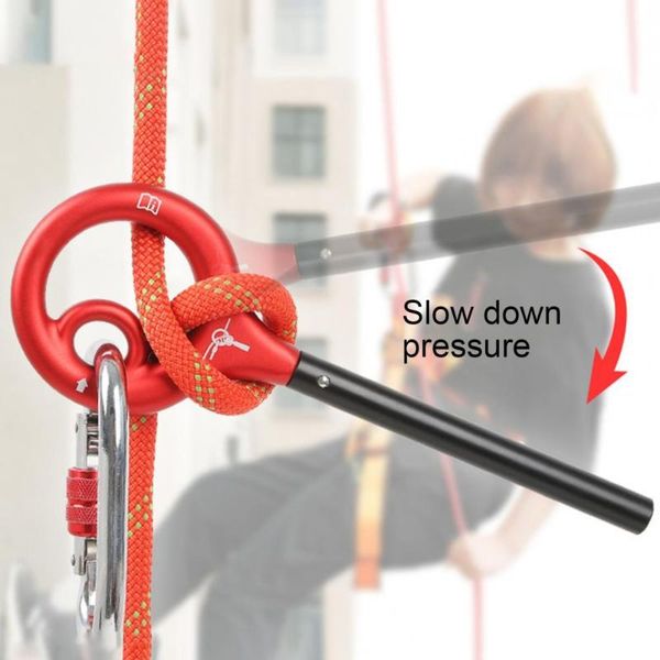 

cords, slings and webbing wear-resistant aluminum alloy climbing ring rope descender outdoor sport tools rock equipment falling apparatus