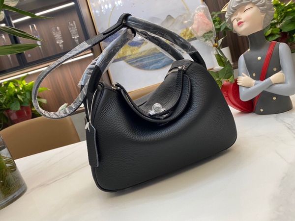 

xiazhong pillow type inner patch with litchi pattern zipper buckle doctor's chain strip soft handle solid black women's bagbuce