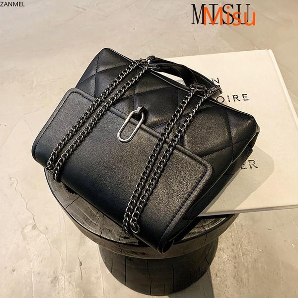 

cross body handbags 2021 women's fashion small lingge pu leather shoulder bag designer famous chain crossbody purses