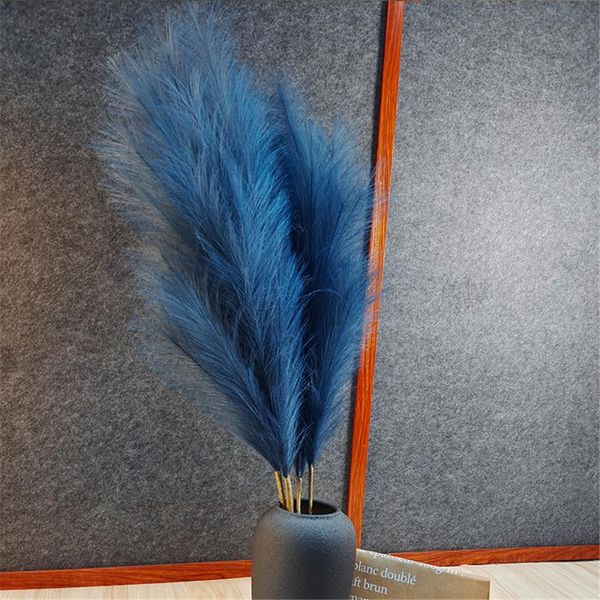 

decorative flowers & wreaths 112cm pampas grass artificial bulrush simulation flores fake decoration for home wedding indoor